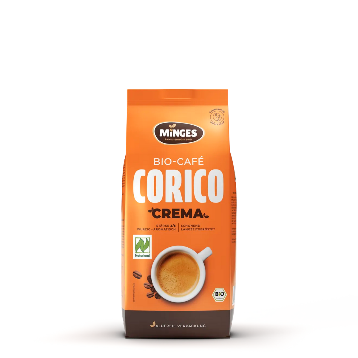 Minges Corico Crema (Organic Naturland) (whole bean, 500 g) – Minges ...